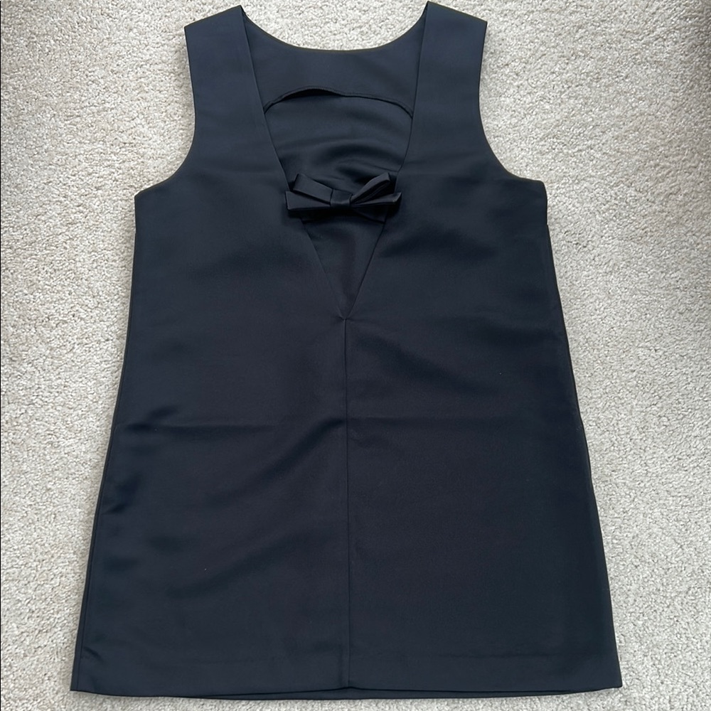 NWOT H&M Elegant Black Deep V Back Sleeveless Dress